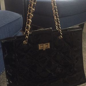 Black patent leather Aldo bag
